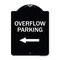 Signmission Overflow Parking with Left Arrow Heavy-Gauge Aluminum Architectural Sign, 24" x 18", BW-1824-23516 A-DES-BW-1824-23516 - alternate 1
